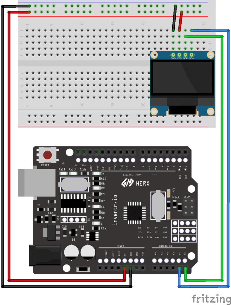 OLED display wiring diagram