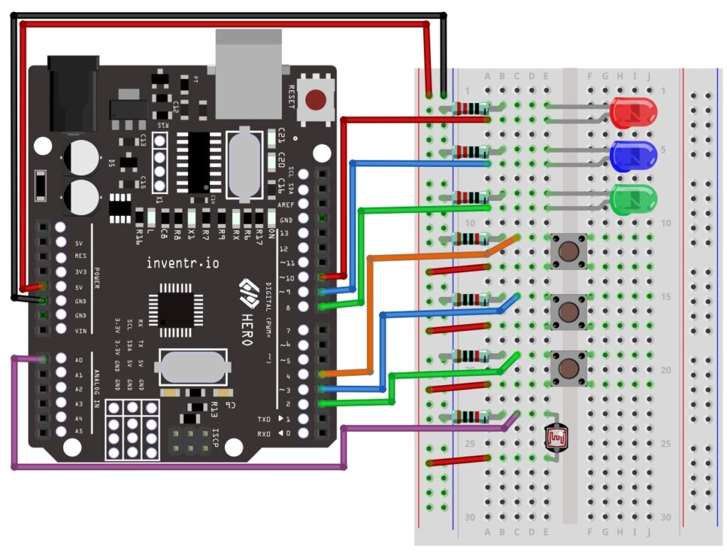 Wiring diagram for the adaptive beacon system