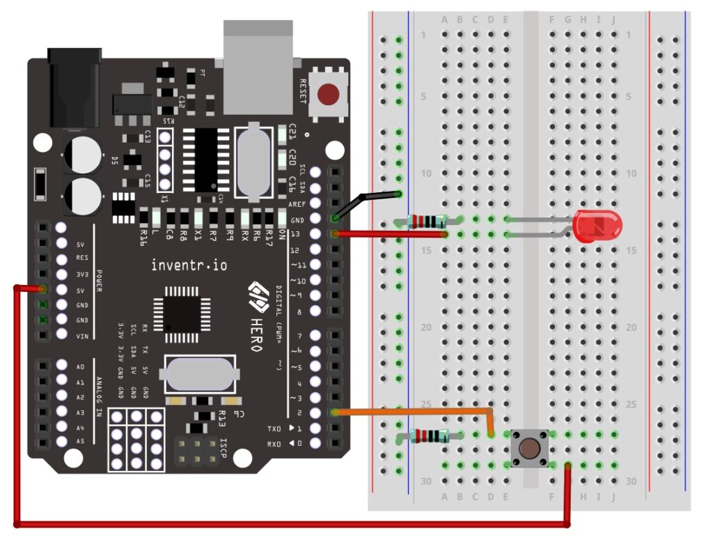Button and LED wiring diagram
