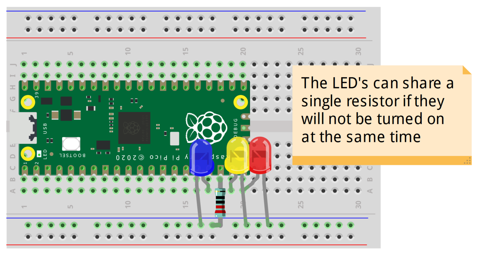 Wiring diagram for three LED night light circuit
