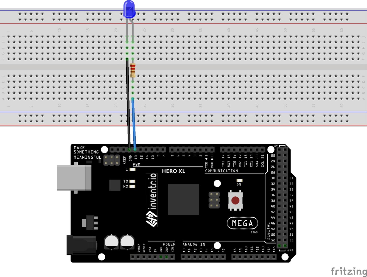 Wiring diagram for LED Morse code transmitter