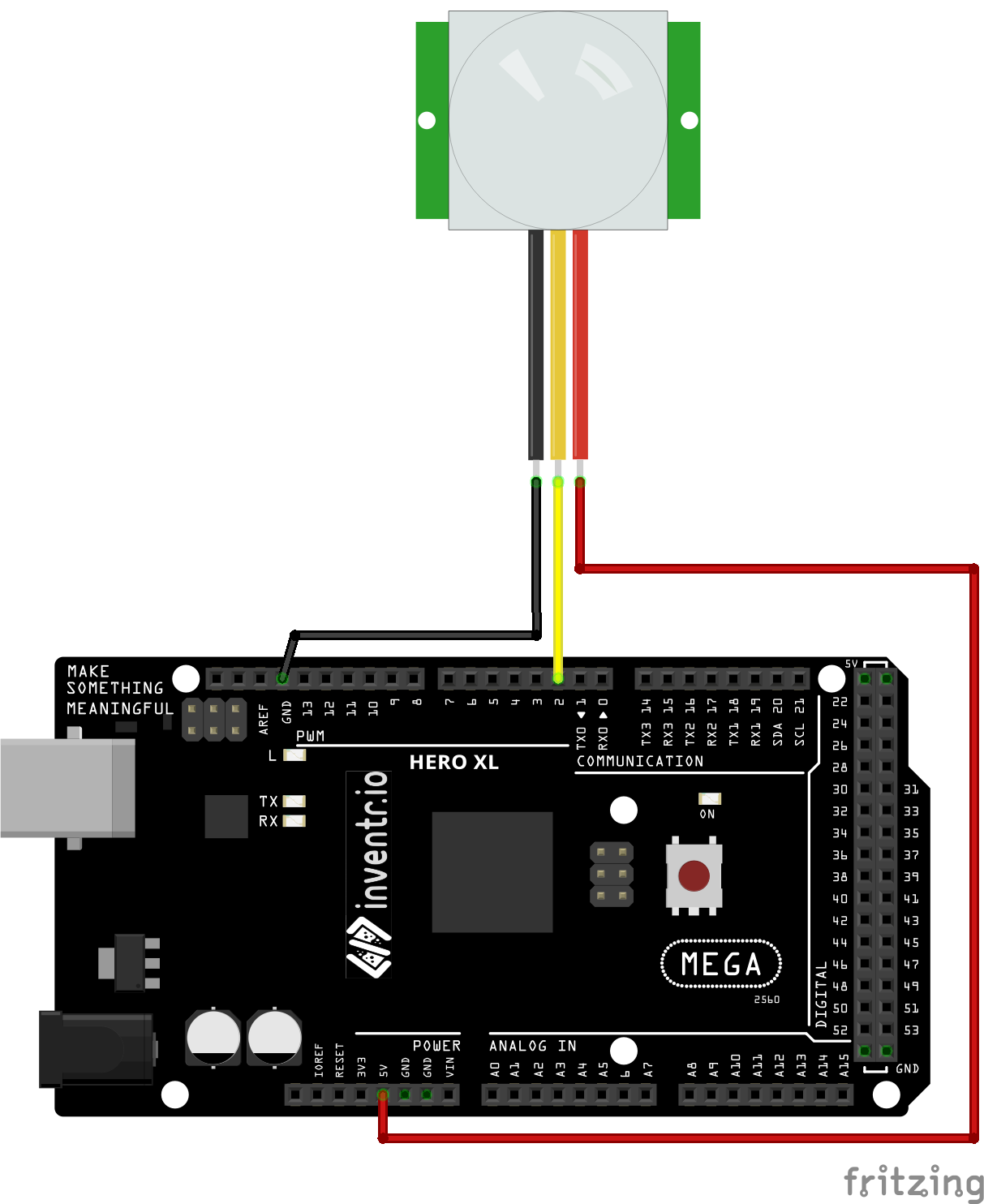 HC-SR501 PIR Sensor Wiring Diagram