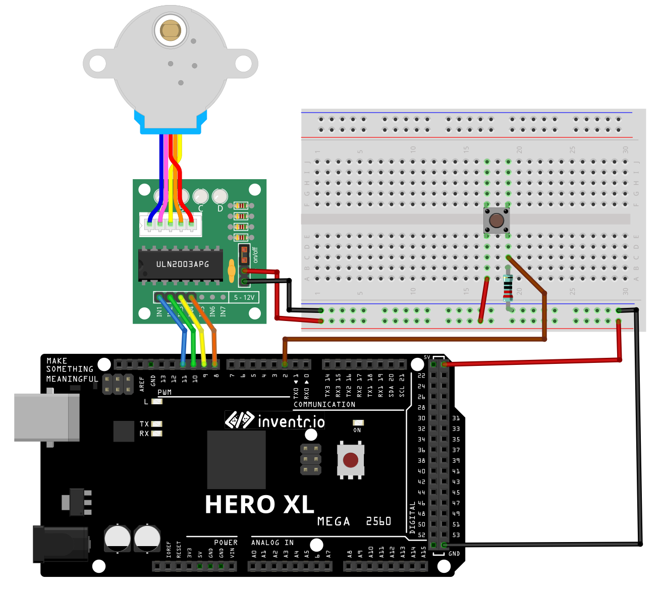 Stepper motor wiring diagram