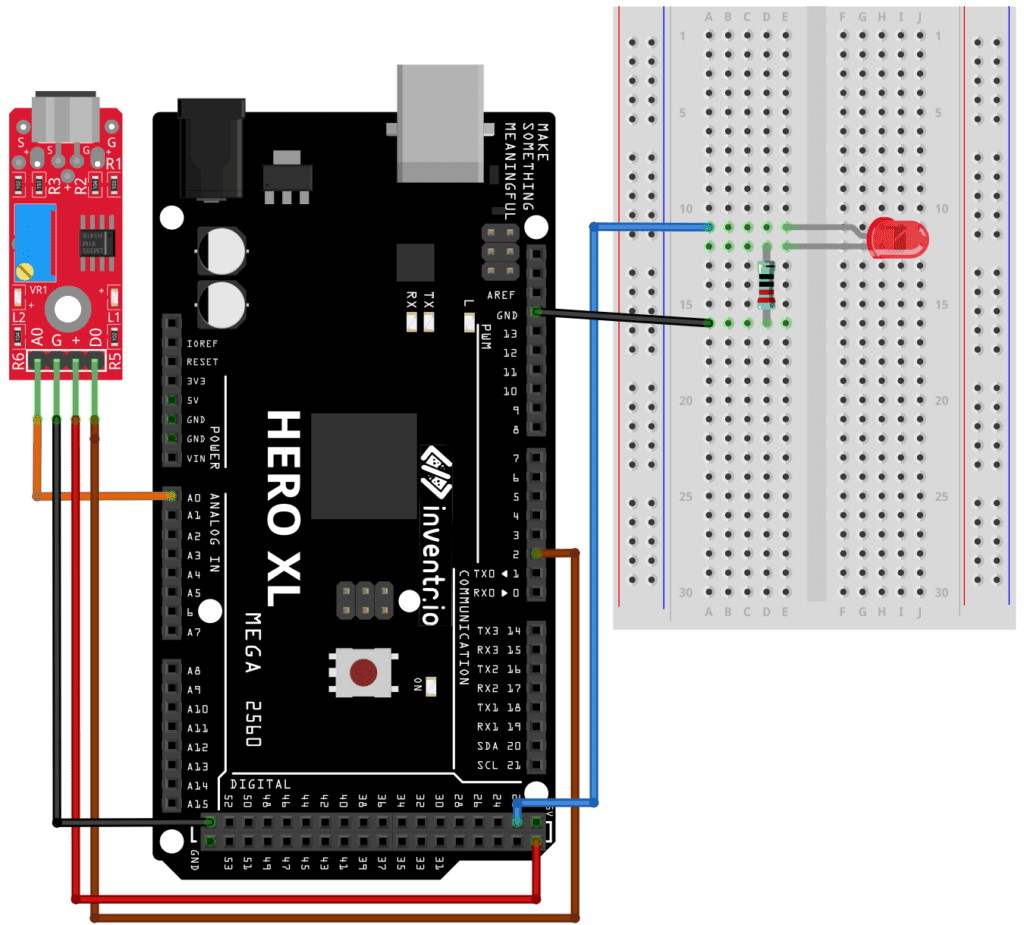 Clap lights wiring diagram showing sound sensor connections
