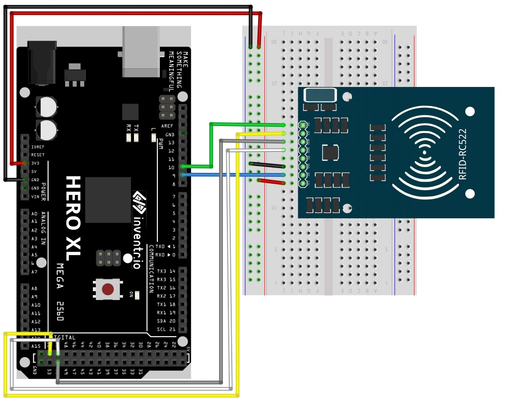 MFRC522 RFID wiring diagram